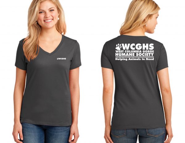 WCGHS T-shirt Screen Printed Ladies V-Neck LPC54V