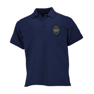 Cascadia Tech Criminal Justice Navy Blue Polo Shirt. Instructor Handout.