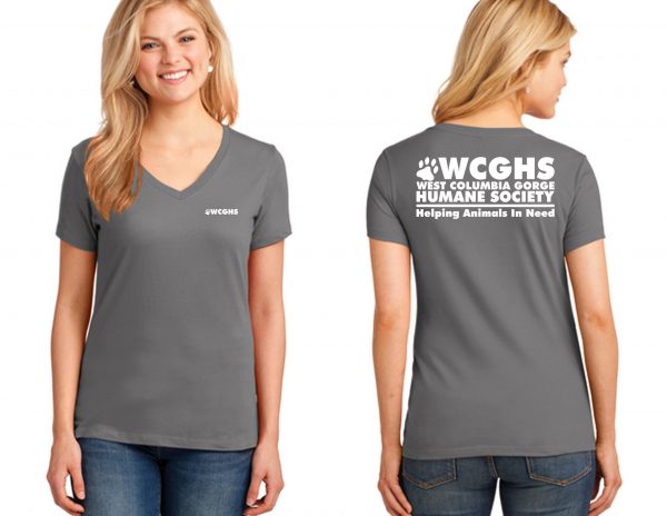 WCGHS T-shirt Screen Printed Ladies V-Neck LPC54V